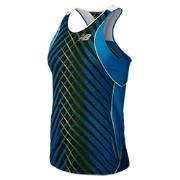 New Balance Mens Excel Race Day Singlet Laser Blue with Black X68j8723